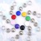 Enamel Prong Ring Snaps with Button Cover 4-Part Set Durable Fasteners Multiple Colors